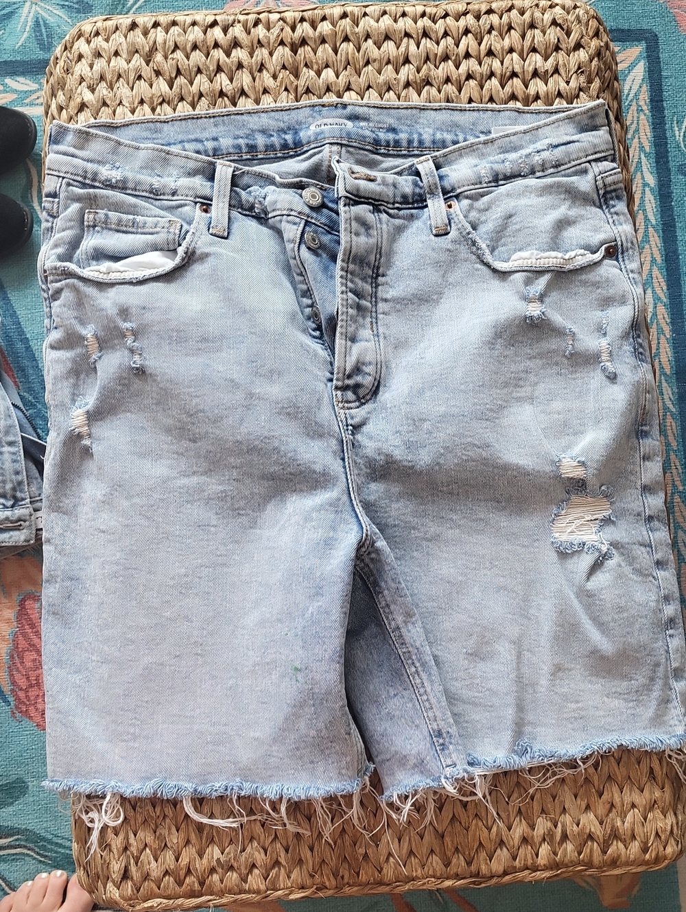 Ols Navy - Light Blue Distressed Denim Women’s Shorts